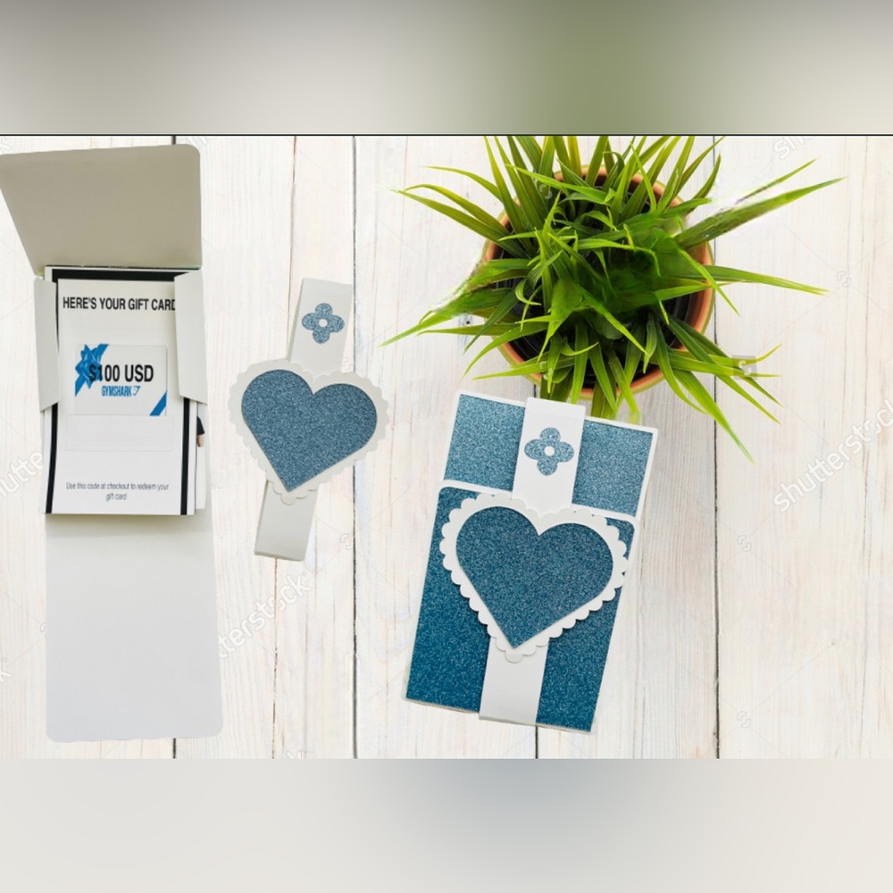 Custom gift card holder. Card-stock, vinyl